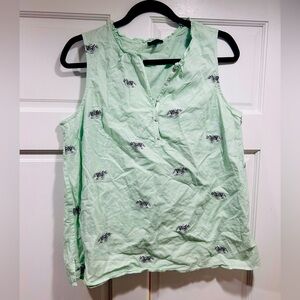 Talbots printed tank top blouse L